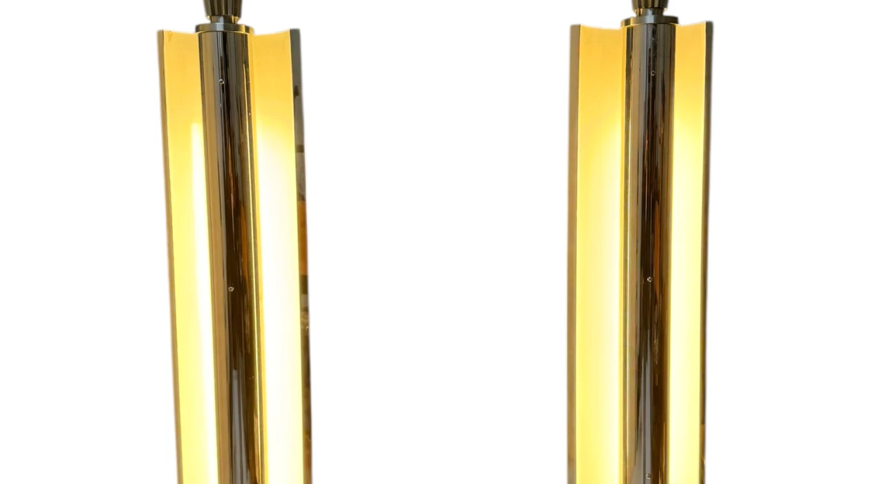 Art Deco Extra Large Pair of Wall Lights or Sconces France, 1930s